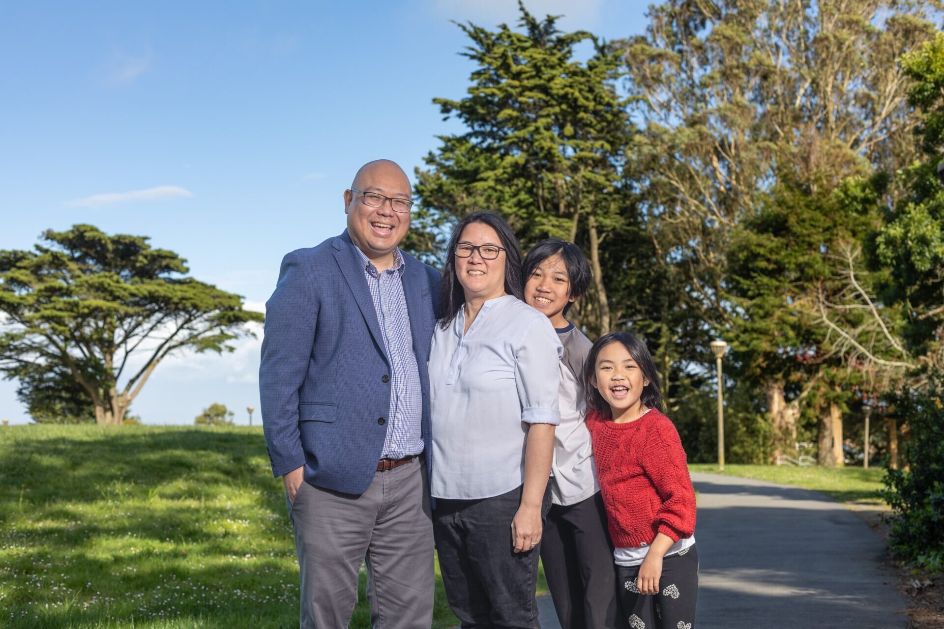 Mark Nagales with his family at a South San Francisco City Council meeting